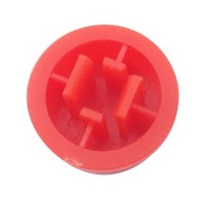 Cap 12x12 micro drukknop schakelaars rond rood onderkant